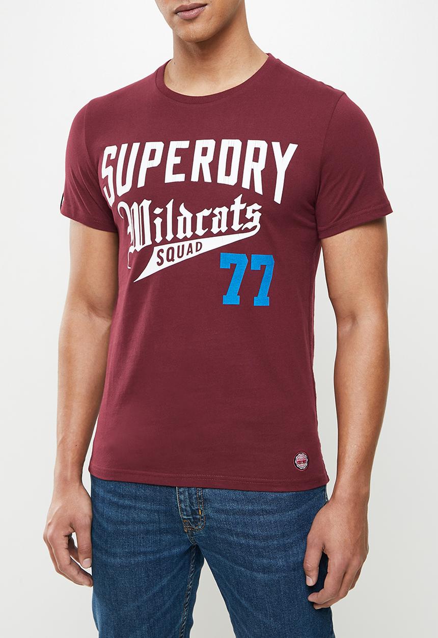 Superdry. - Collegiate graphic tee - burgundy 