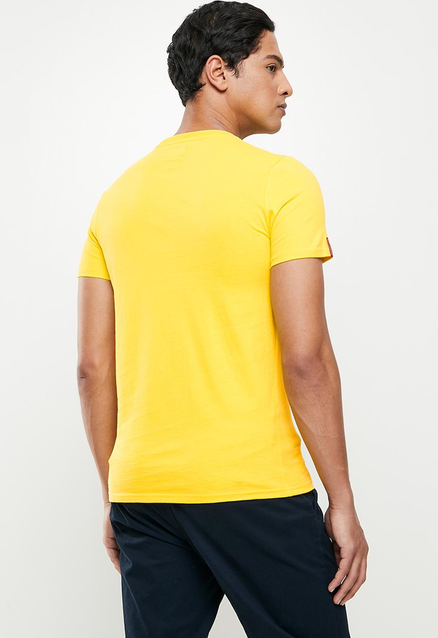 Superdry. - Collegiate graphic tee - nautical yellow