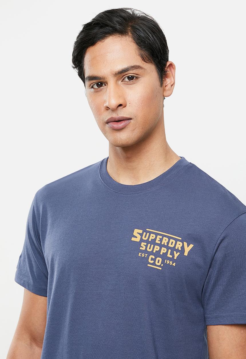 Superdry. - Heritage mountain relax tee - atlantic navy