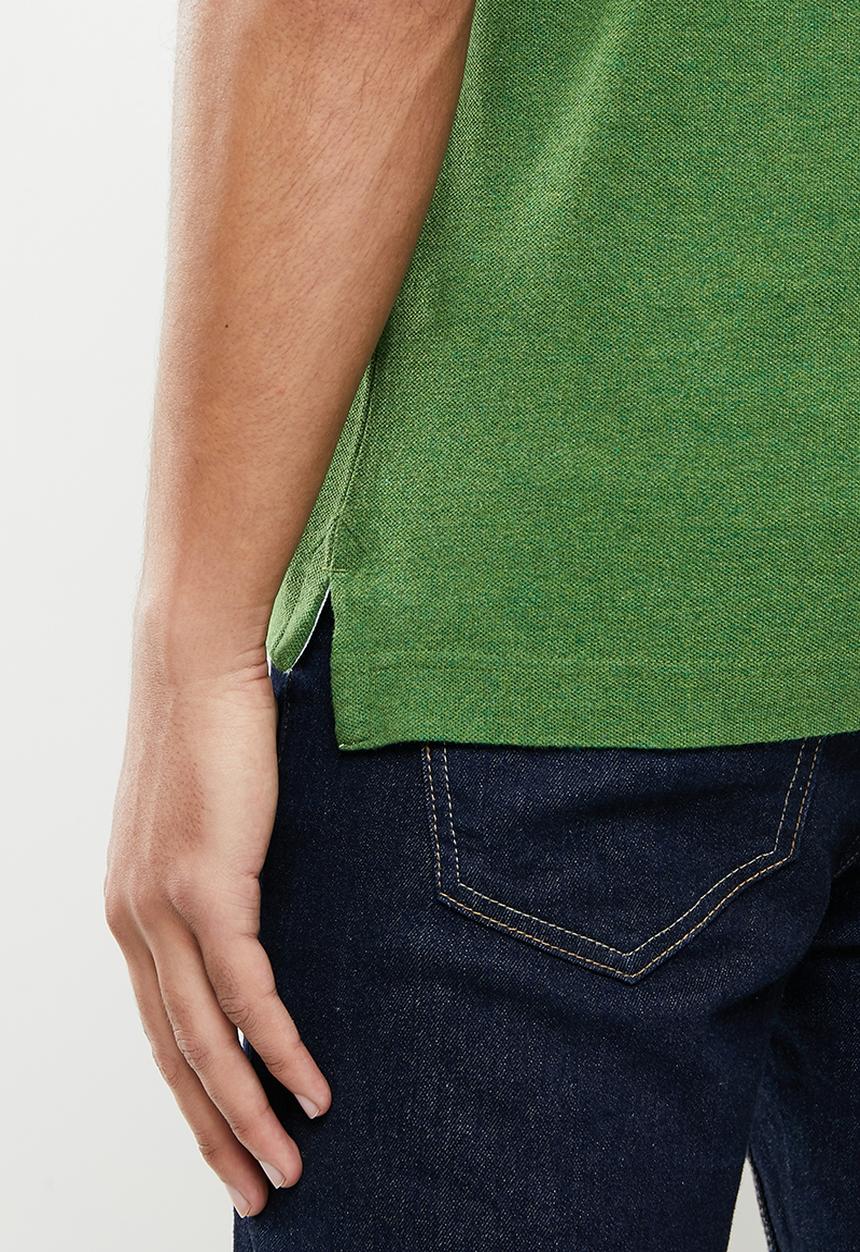 Superdry. - Classic pique polo - moss green marl