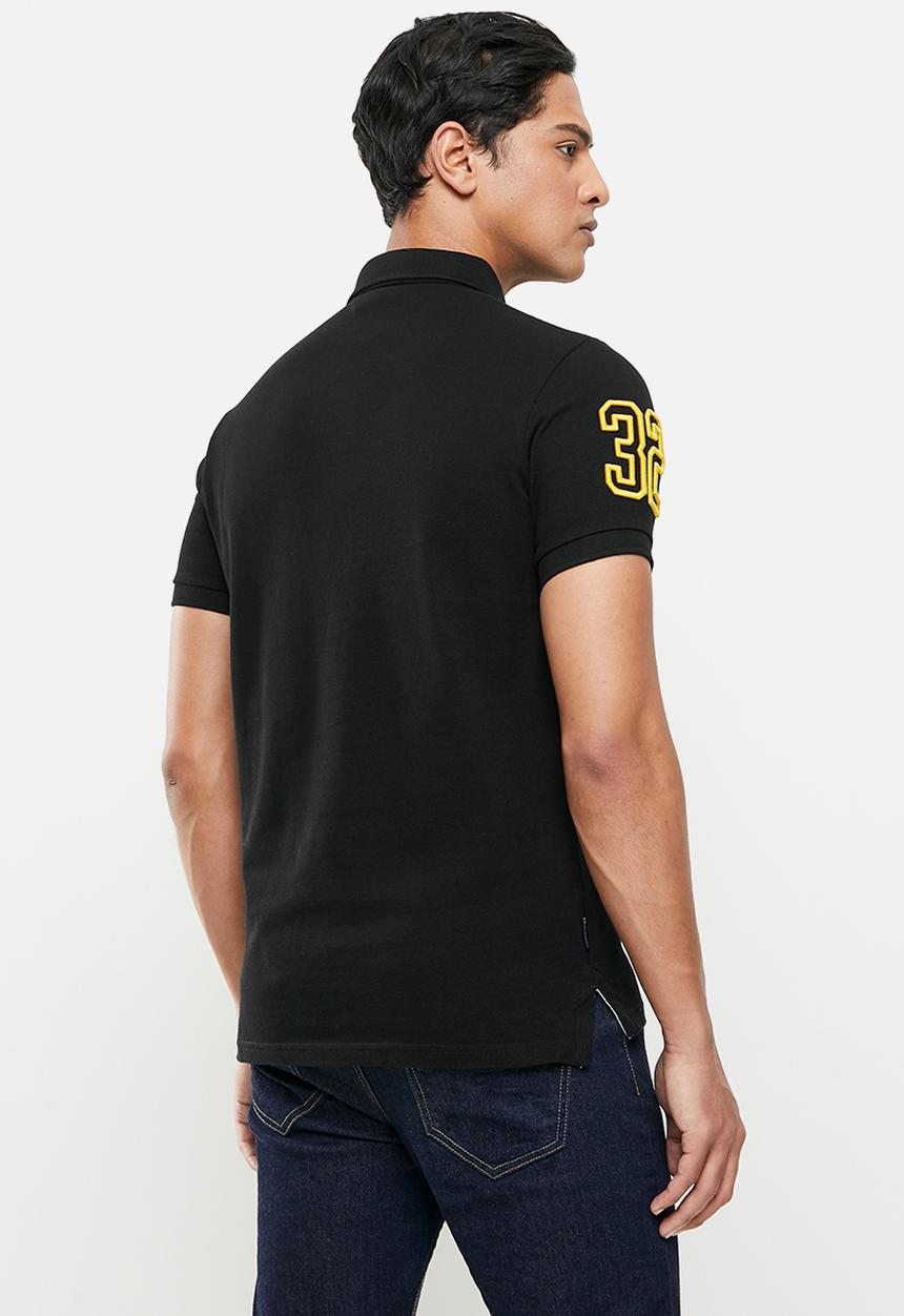 Superdry. - Classic superstate polo - black