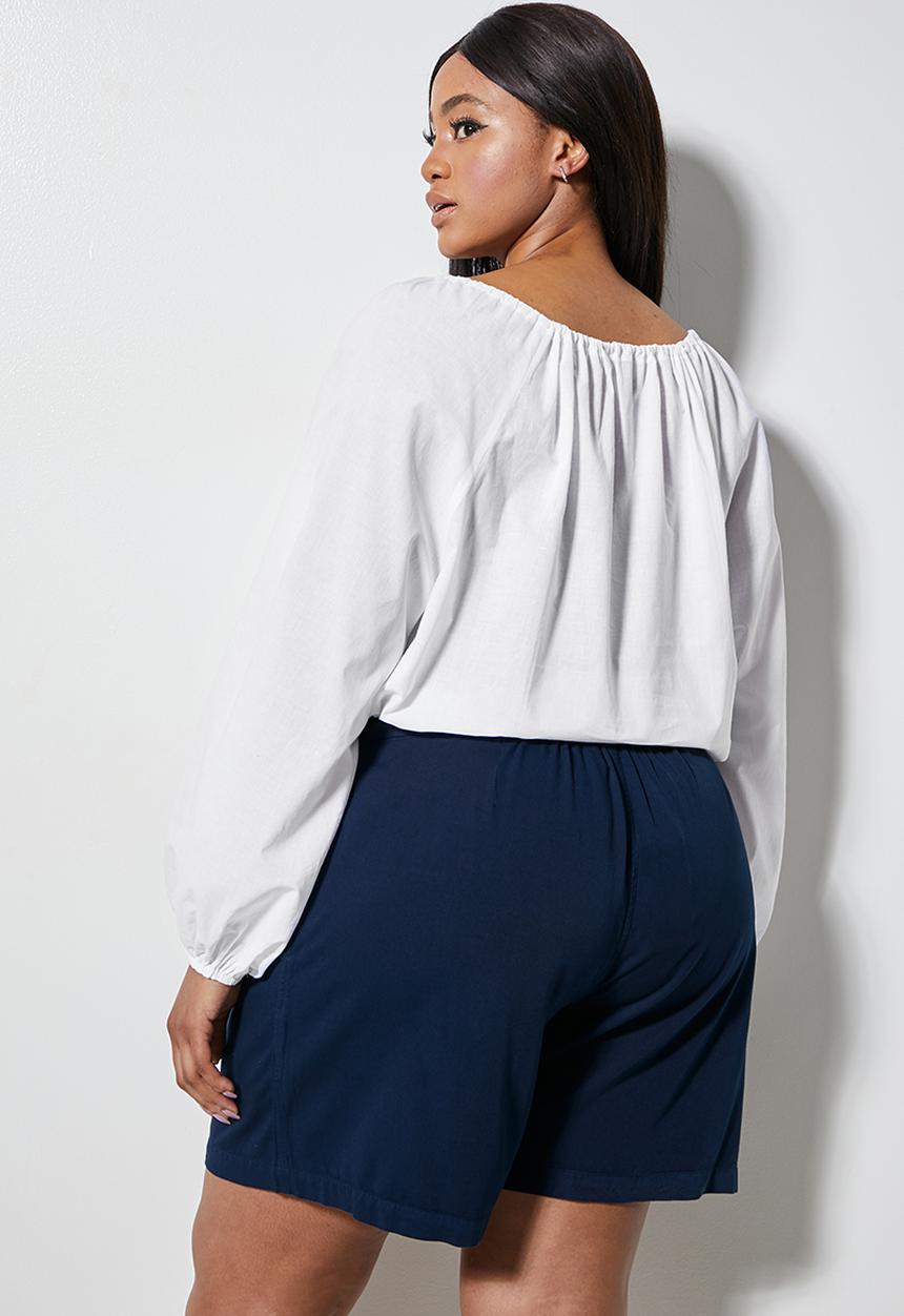 Superbalist - Femme tie front blouse - white