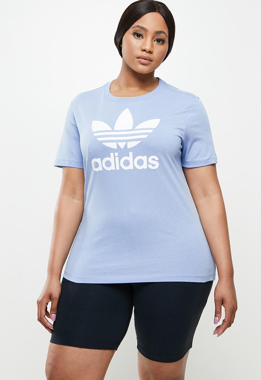adidas Originals - Plus trefoil short sleeve tee - ambient sky