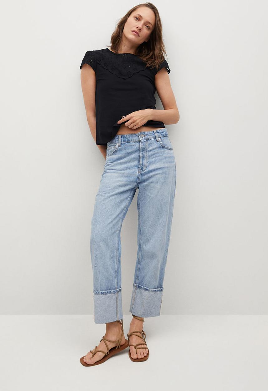 MANGO - T-shirt lorena - black
