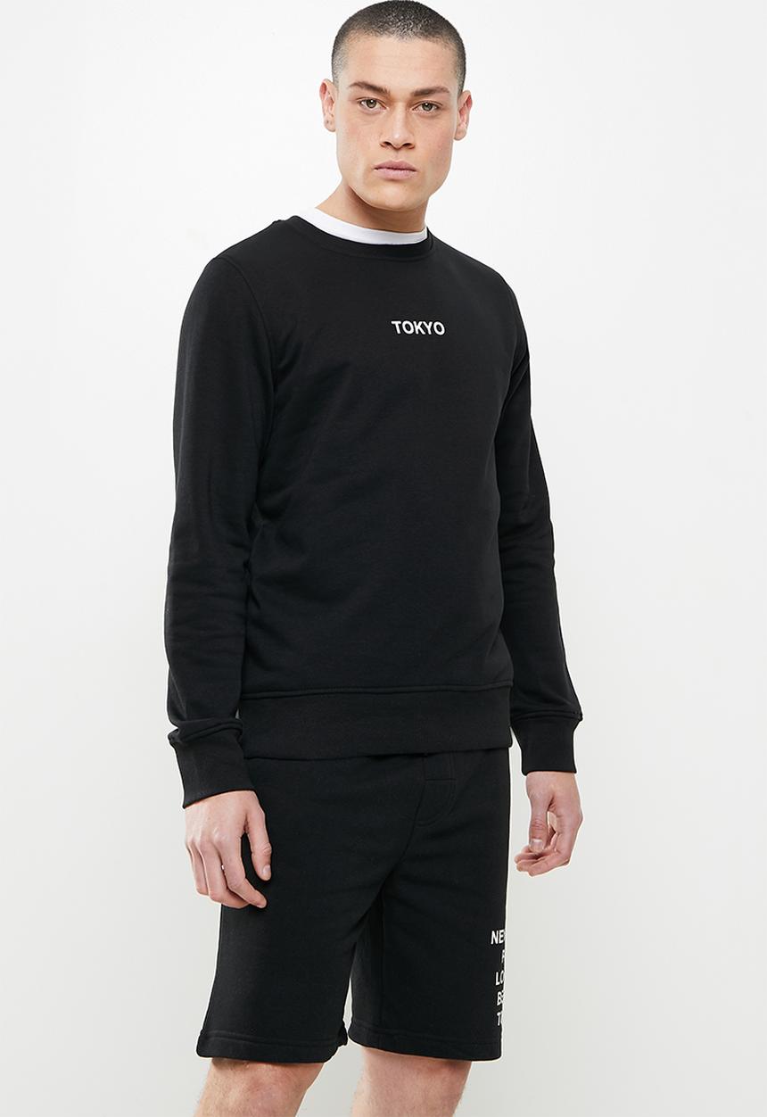 Brave Soul - Town fleece sweater - jet black