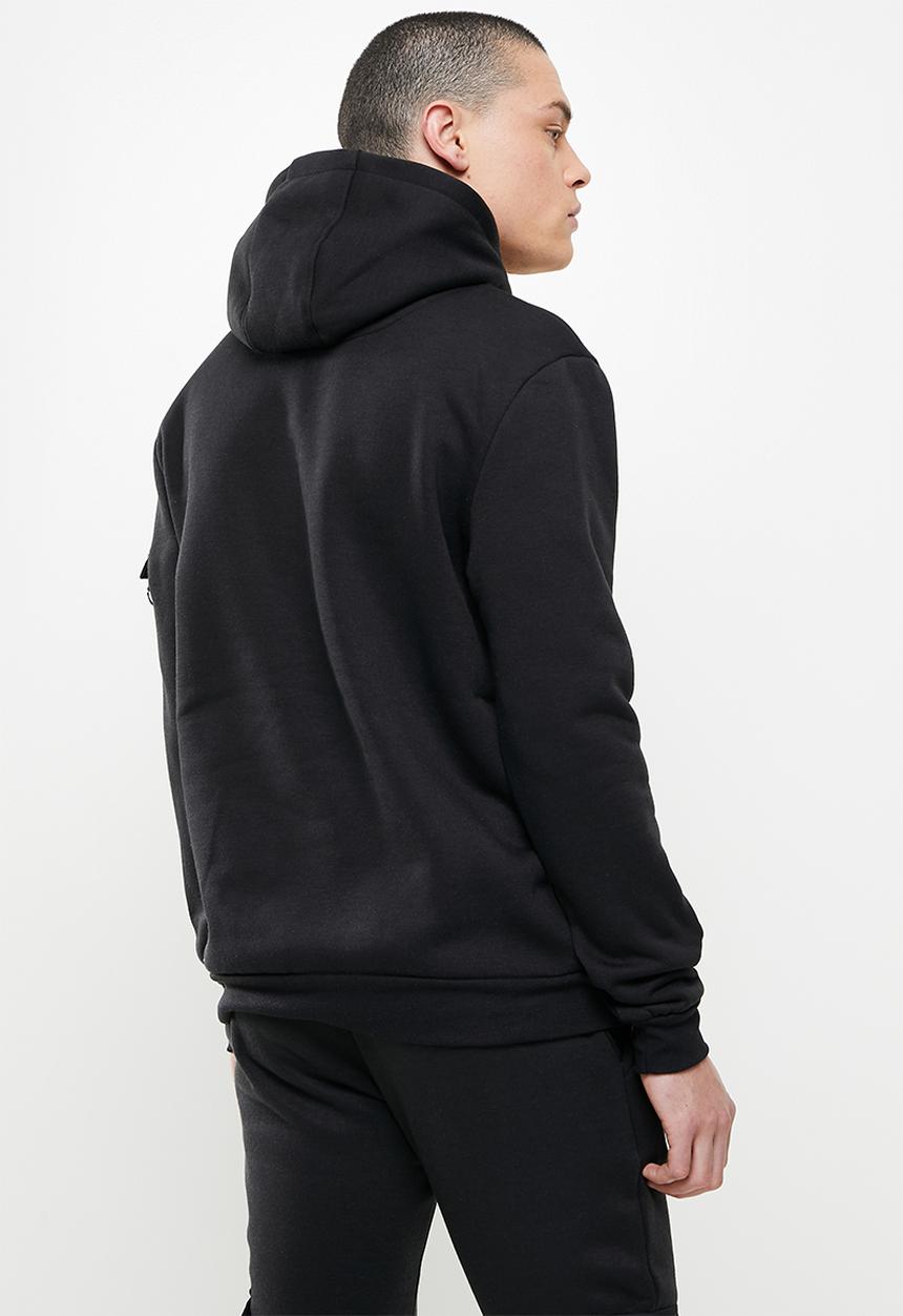 Brave Soul - Chelsea utility hoodie - jet black