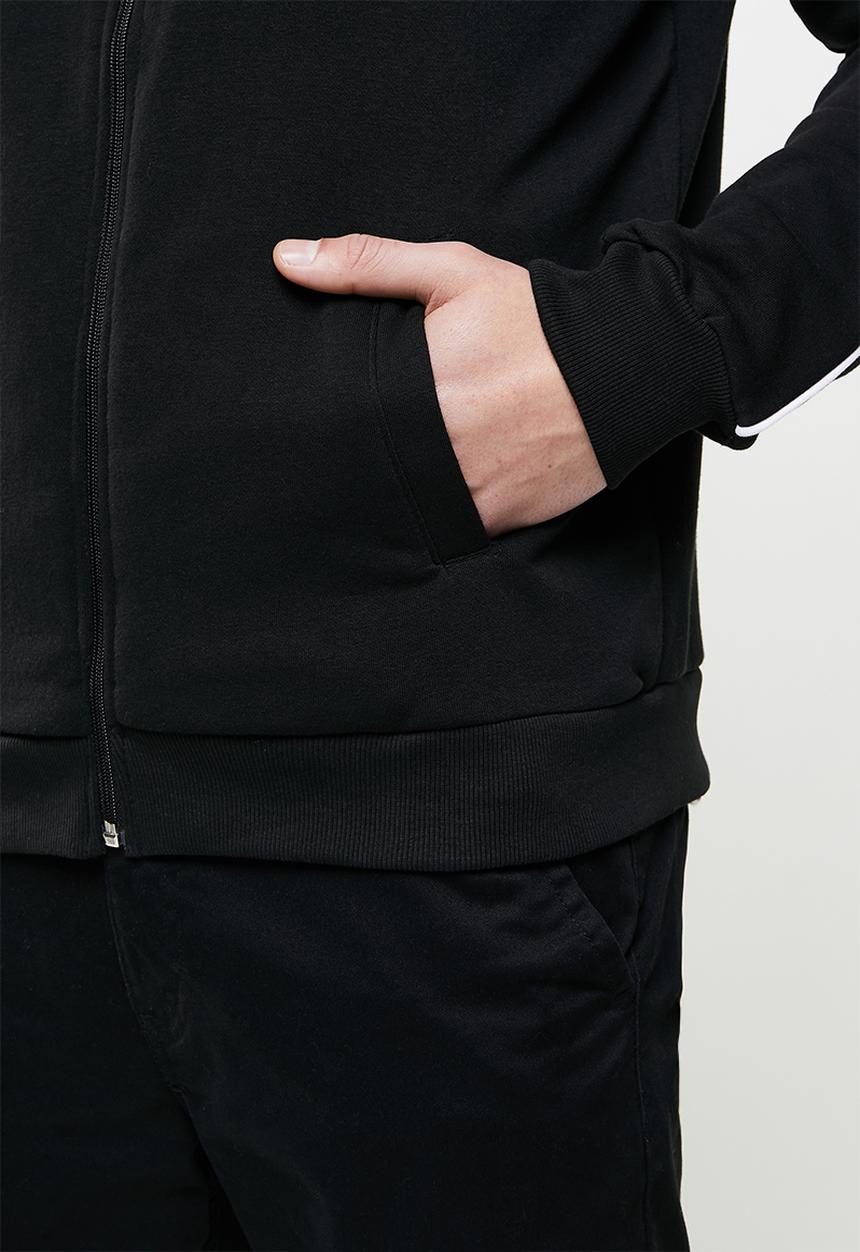 Brave Soul - Poncho fleece bomber jacket - jet black