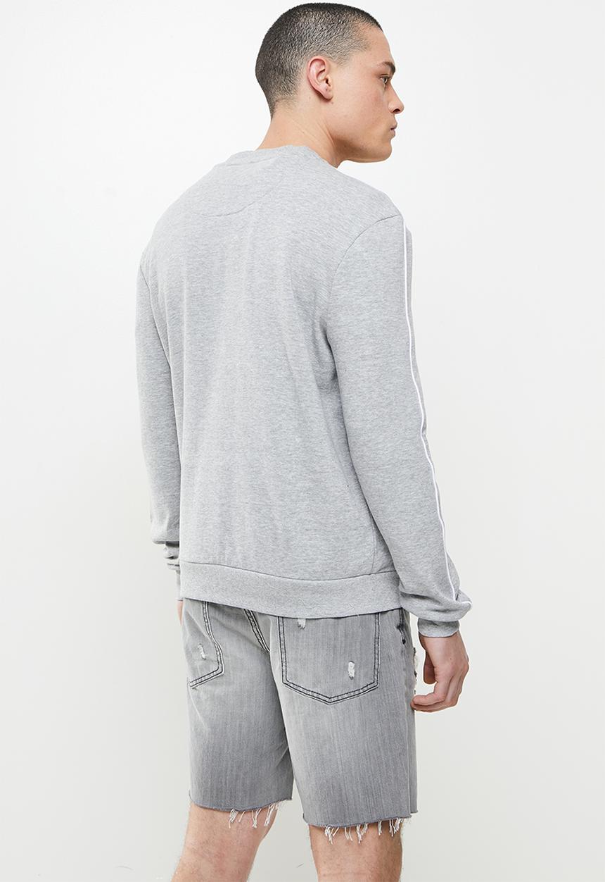 Brave Soul - Poncho fleece bomber jacket - light grey marl