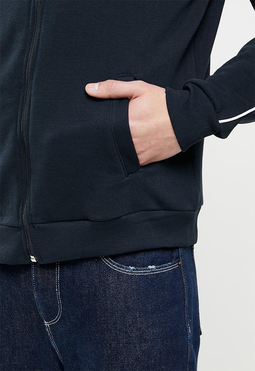 Brave Soul - Poncho fleece bomber jacket - rich navy
