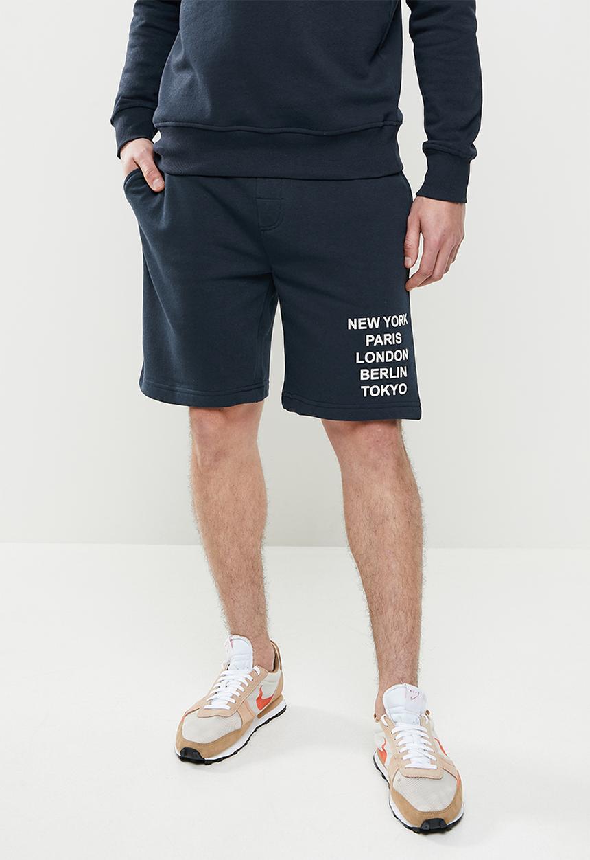 Brave Soul - City fleece shorts - dark navy