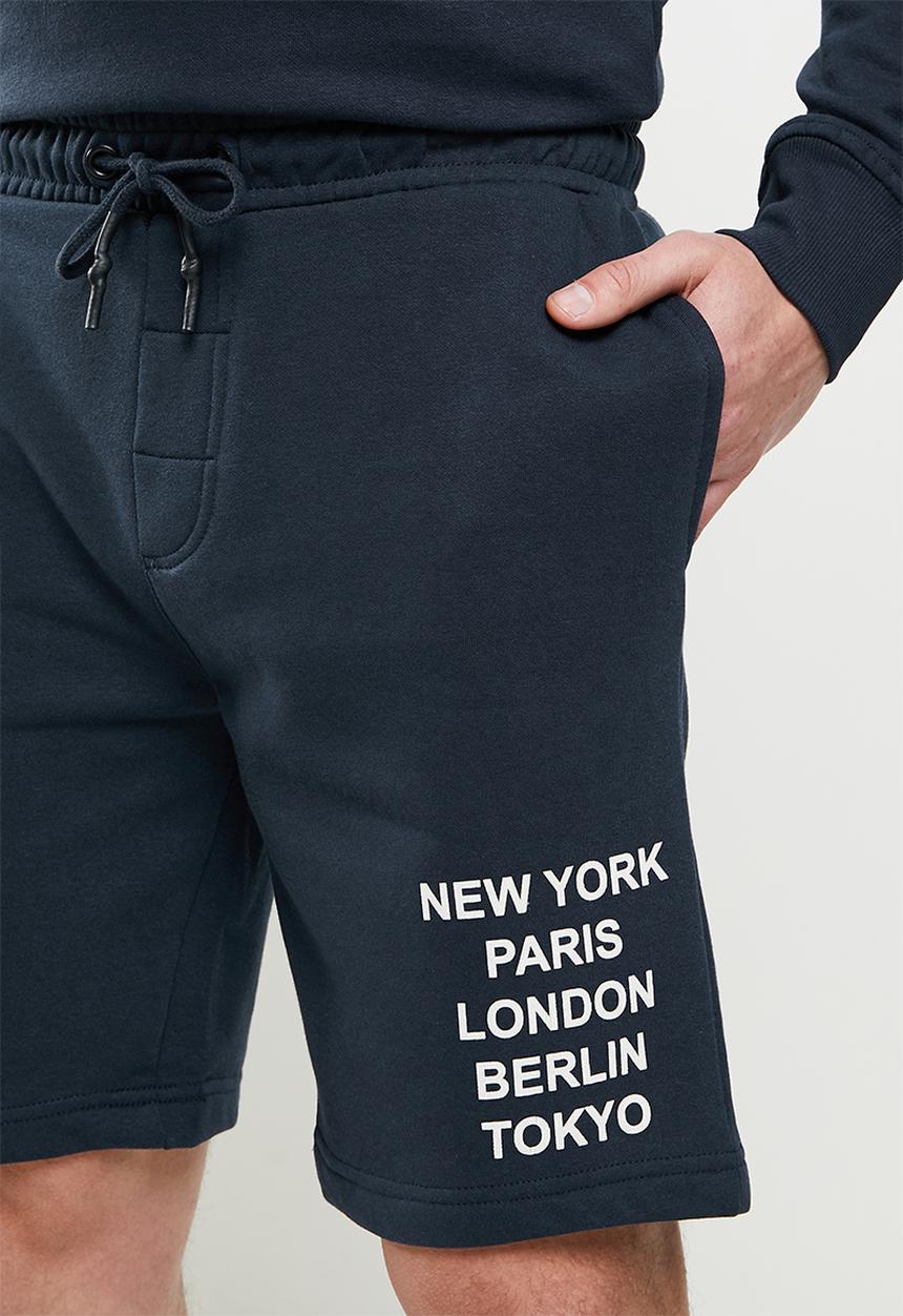 Brave Soul - City fleece shorts - dark navy