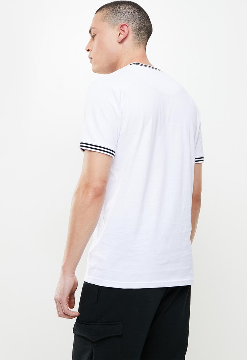 Brave Soul - Rib cuffed tee - optic white