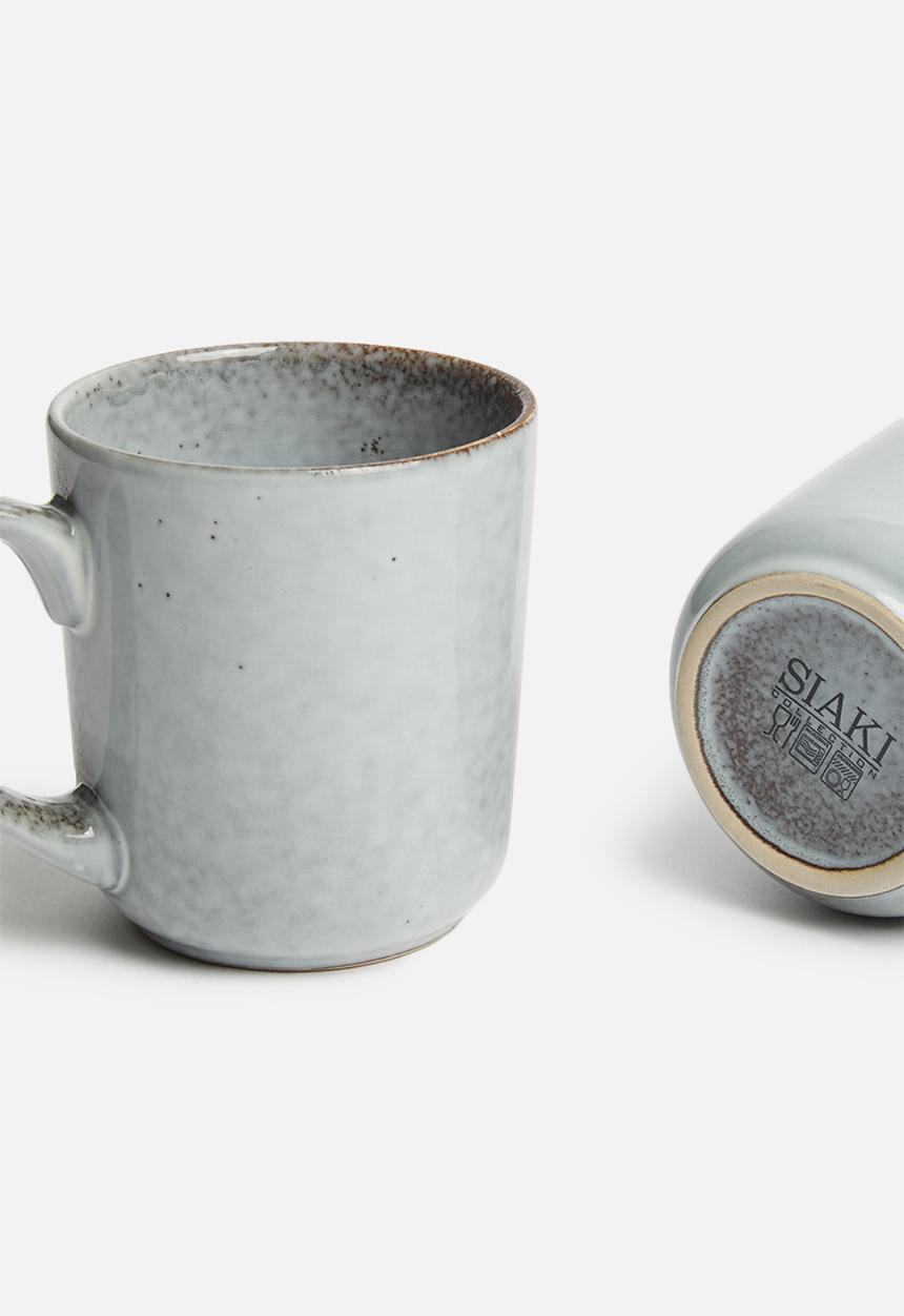 Excellent Houseware - Glazed mug set of 6 - grey 