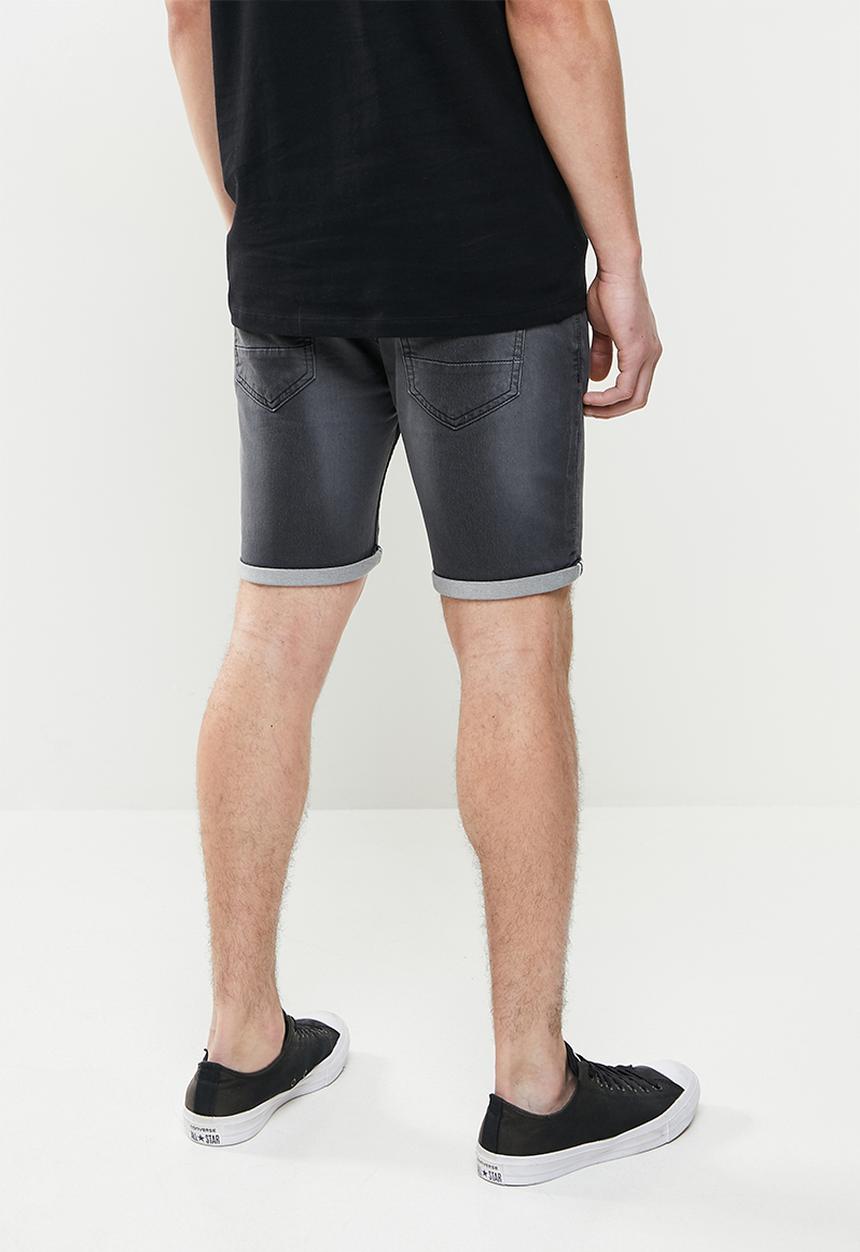 Brave Soul - Lincoln denim shorts - charcoal wash