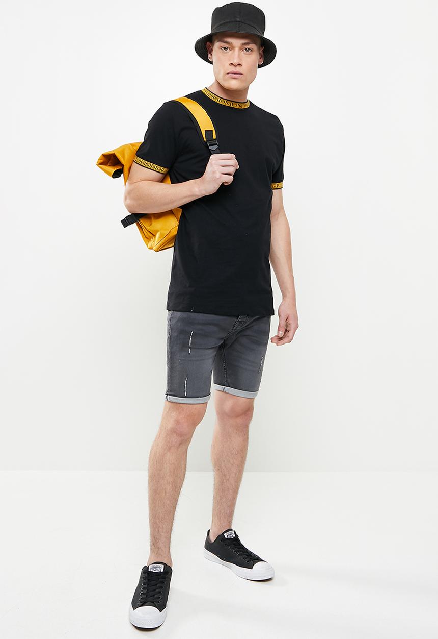 Brave Soul - Lincoln denim shorts - charcoal wash