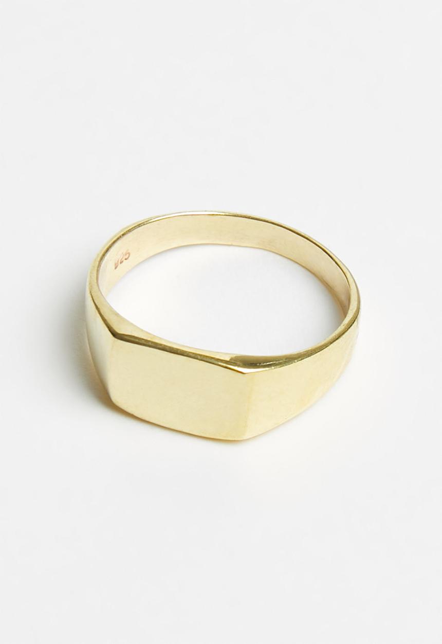 Matter of Fakt - Blok signet ring - brass