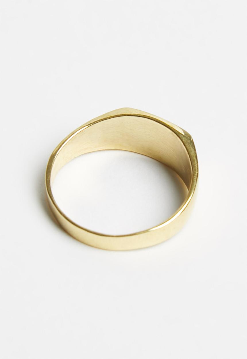 Matter of Fakt - Blok signet ring - brass
