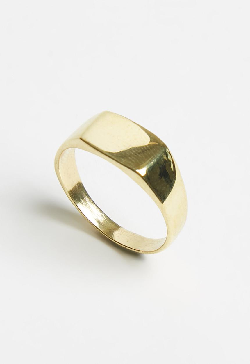 Matter of Fakt - Blok signet ring - brass