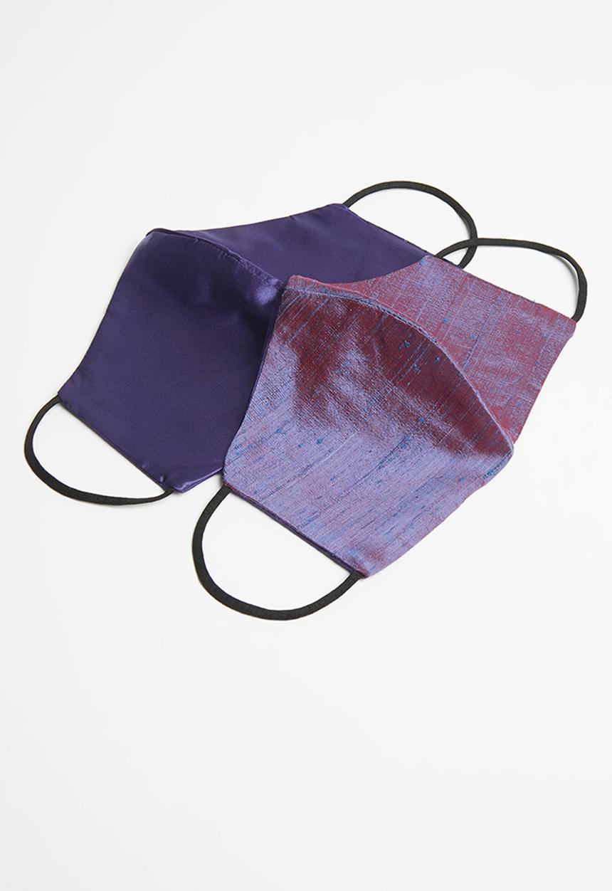 Superbalist - Raw silk face mask - purple