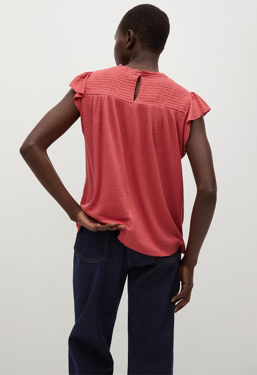 MANGO - T-shirt adelina - medium red