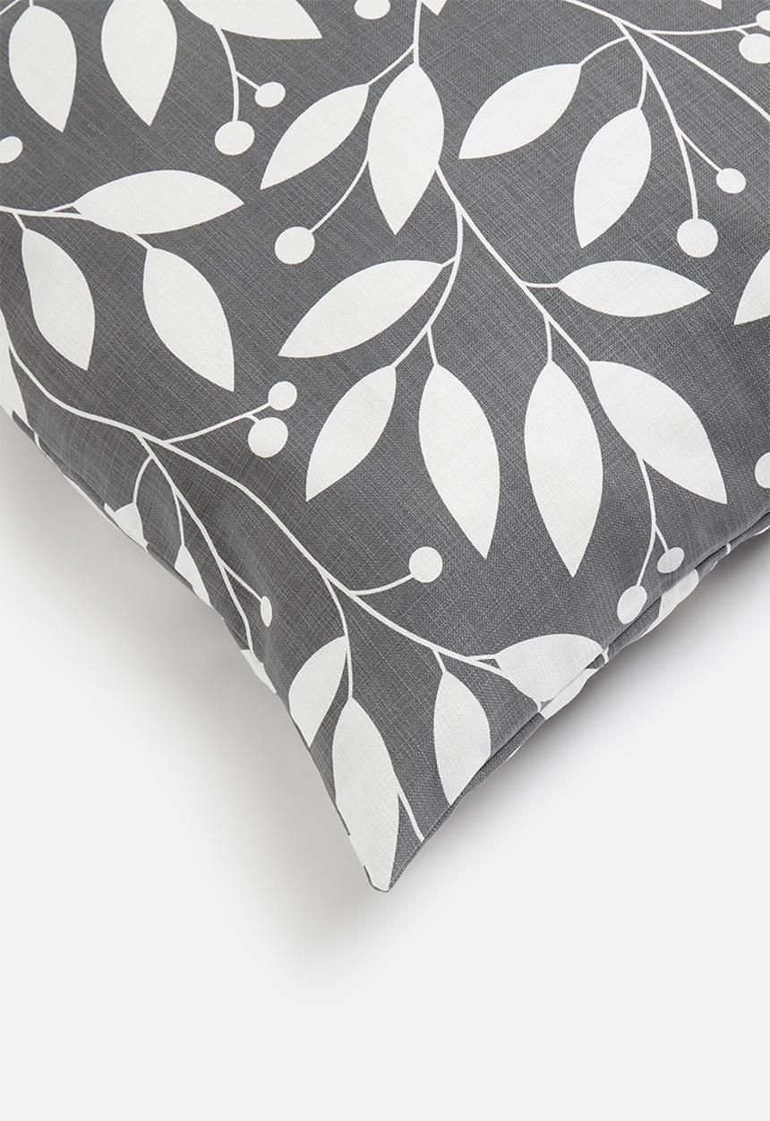 Sixth Floor - Vision printed cushion cover - charcoal & white