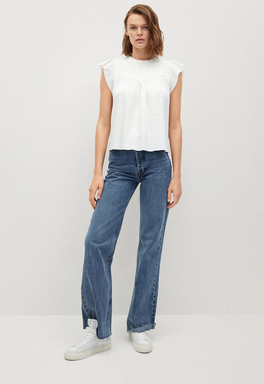 MANGO - T-shirt adelina - natural