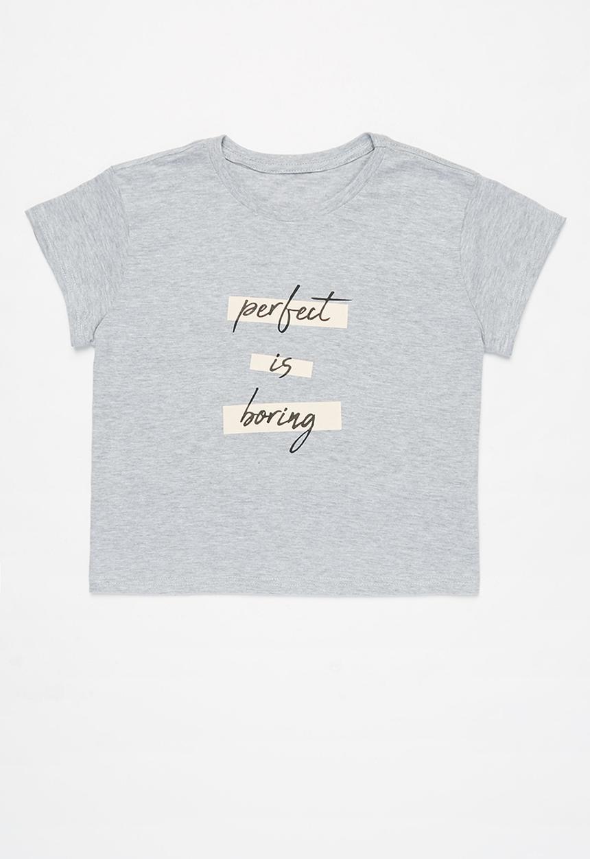 Rebel Republic - Girls printed tee - grey 