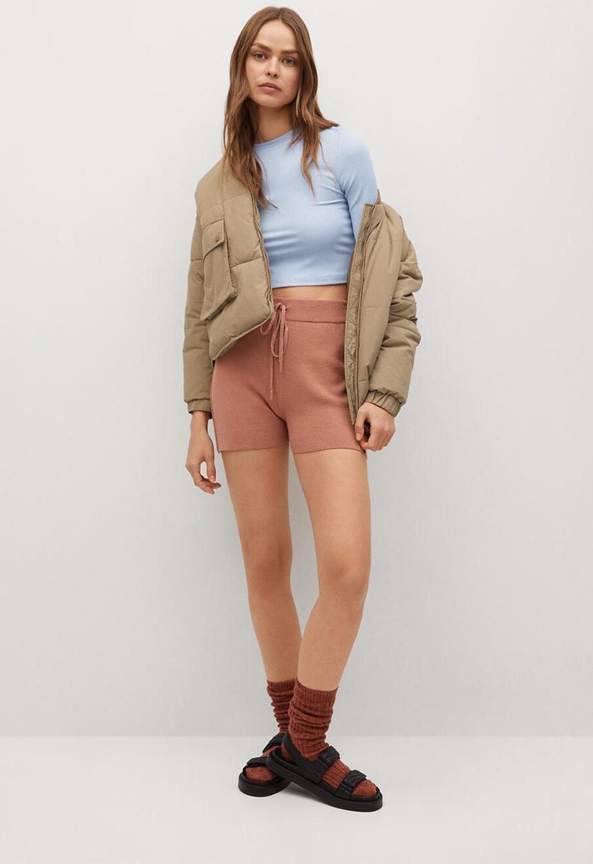 MANGO - T-shirt annita - light pastel blue