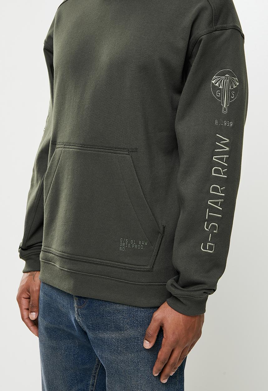 G-STAR - Sleeve graphic sweat  - raven
