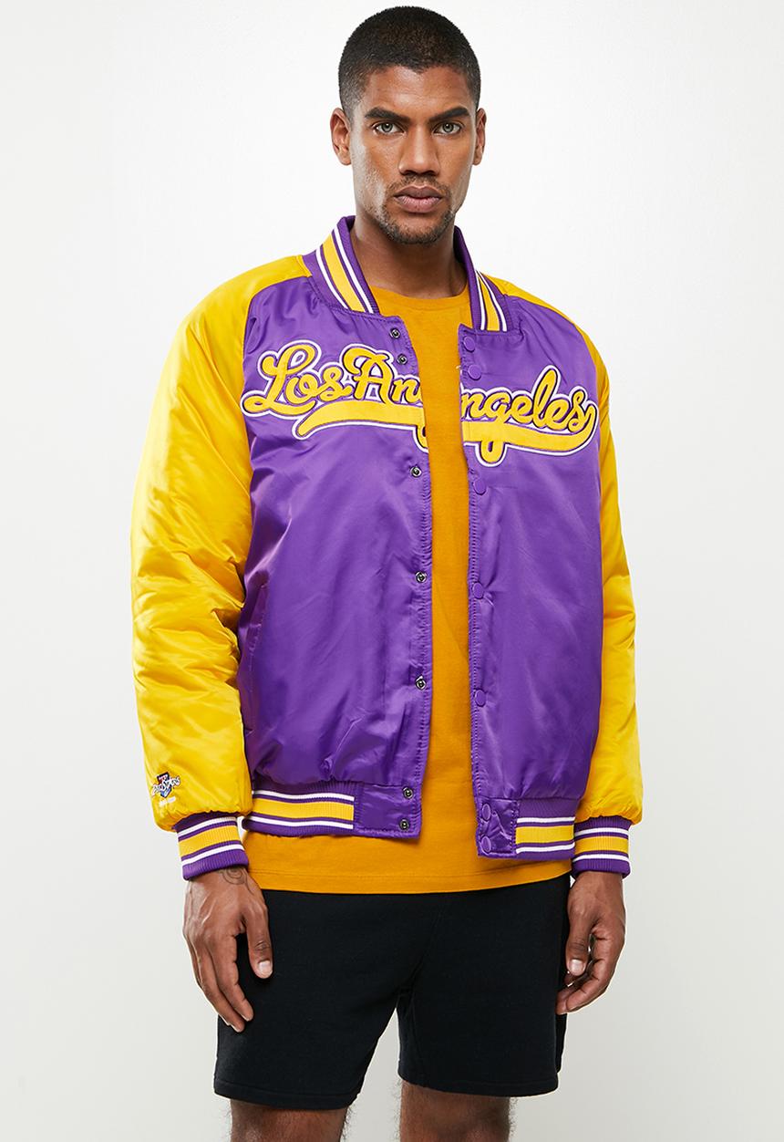Lonsdale - Los Angeles puffer jacket - purple & gold