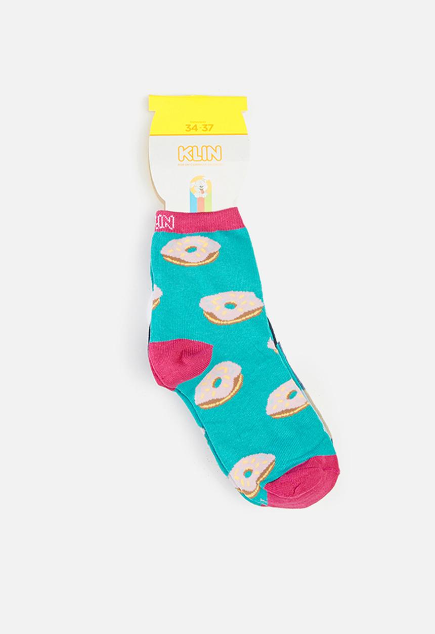 Klin - Girls hearts & donuts socks - multi