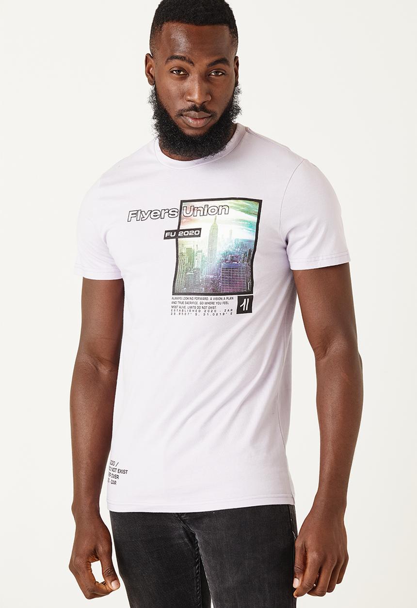 Flyersunion - Mens-regular photographic tee - lilac