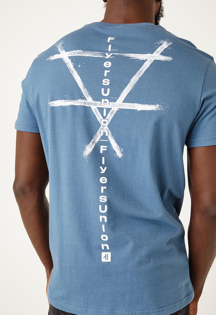Flyersunion - Mens-regular printed tee - medium airforce