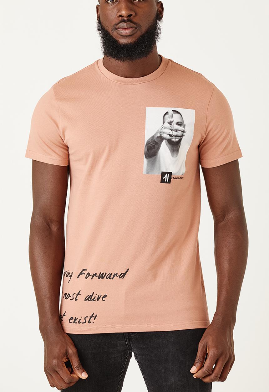 Flyersunion - Mens-regular photographic tee - ash rose
