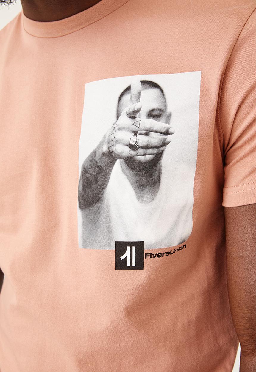 Flyersunion - Mens-regular photographic tee - ash rose