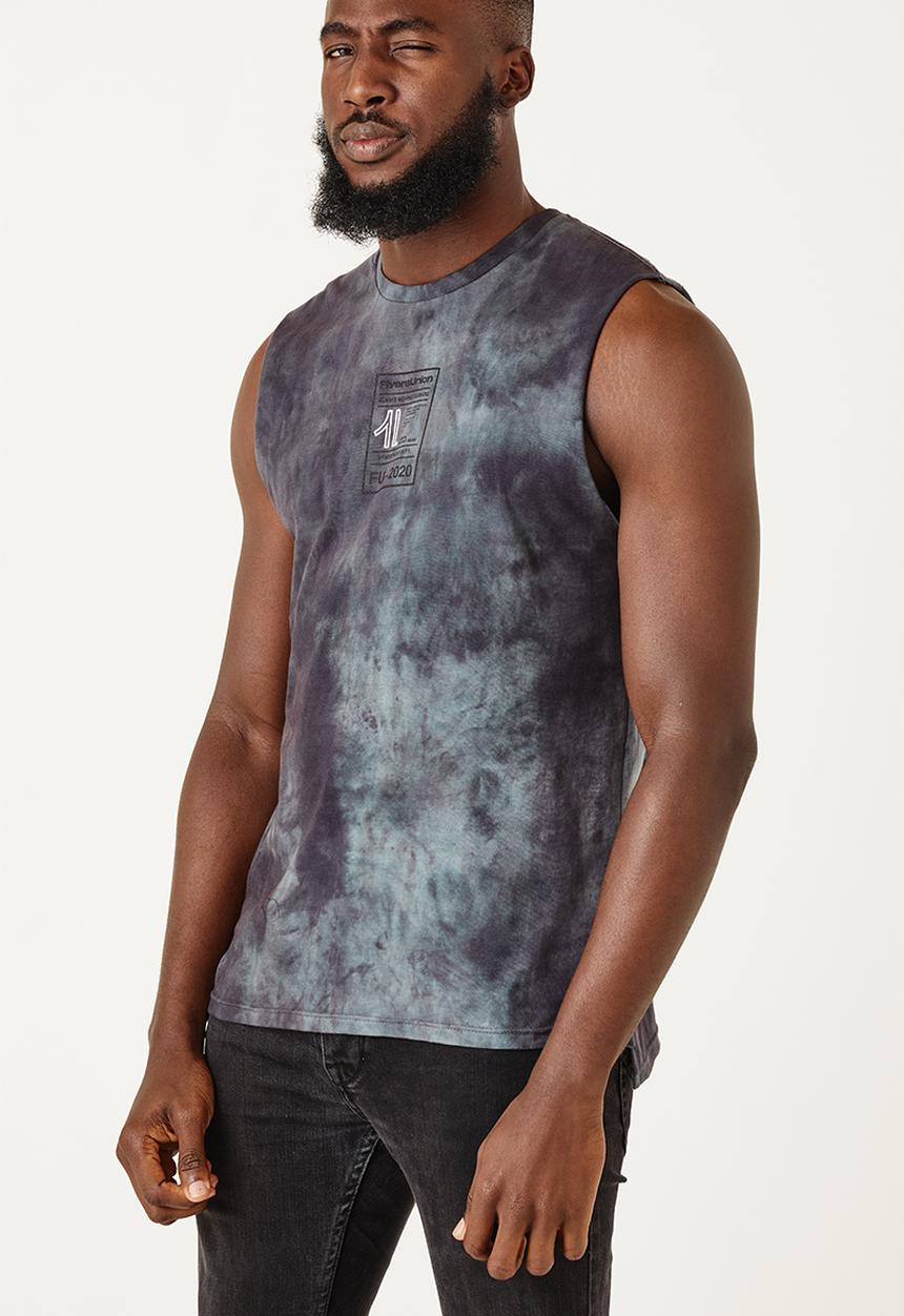Flyersunion - Mens-spectra dye muscle tee - navy spectra dye