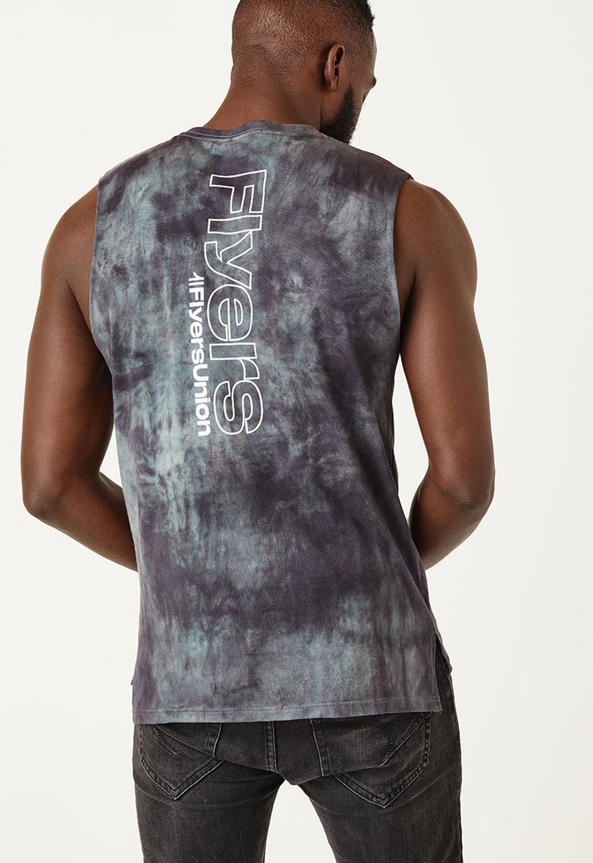 Flyersunion - Mens-spectra dye muscle tee - navy spectra dye
