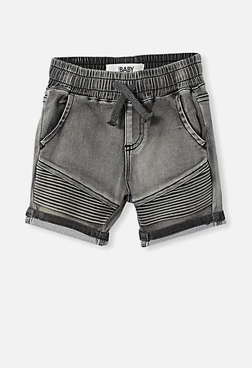 Cotton On - Jay moto short - black wash