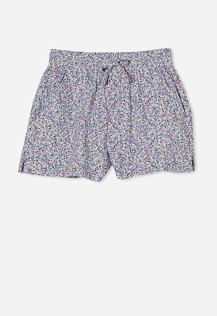 Cotton On - Kelsie short - vanilla/blue torquay ditsy floral