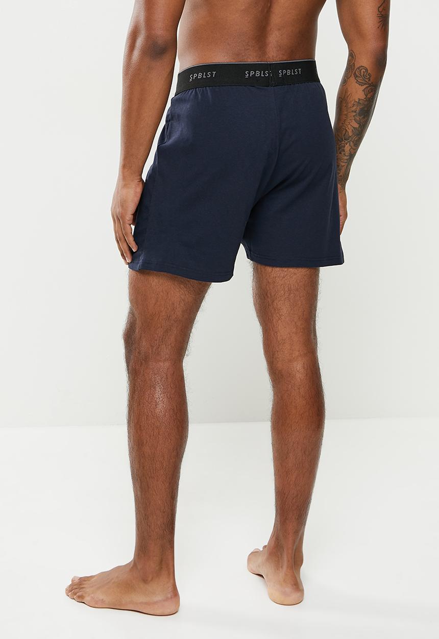 Superbalist - 2 Pack kris knit boxers - navy & dark navy