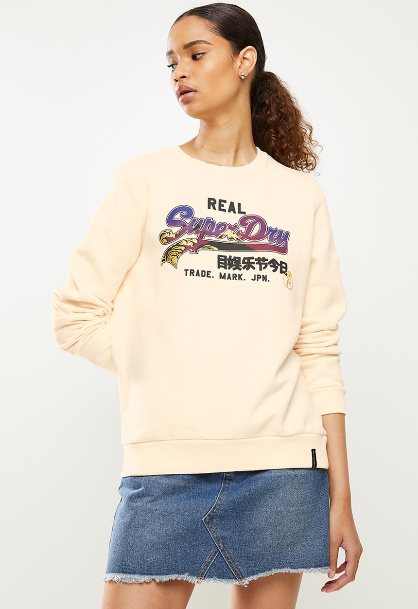 Superdry. - Real oversized sweat - stone
