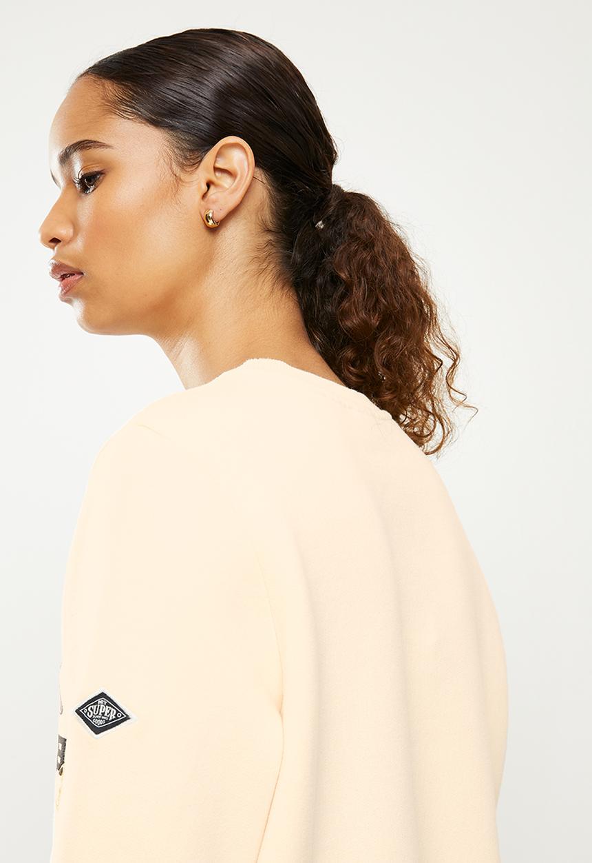 Superdry. - Real oversized sweat - stone
