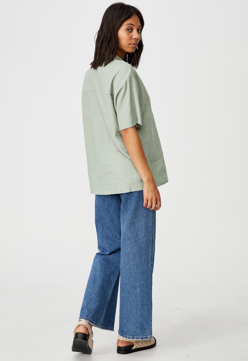 Cotton On - Dad short sleeve shirt - sage
