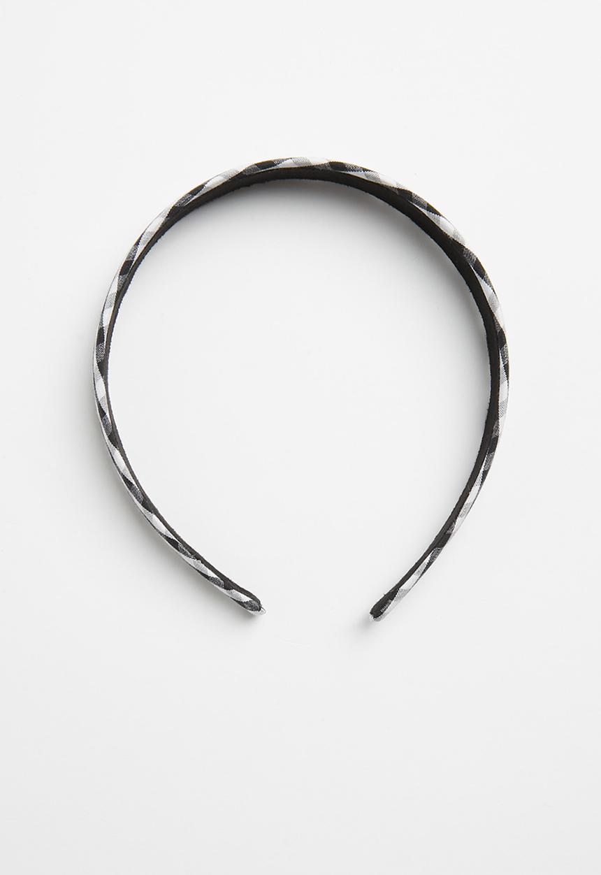 Superbalist - Gingham alice band - black & white
