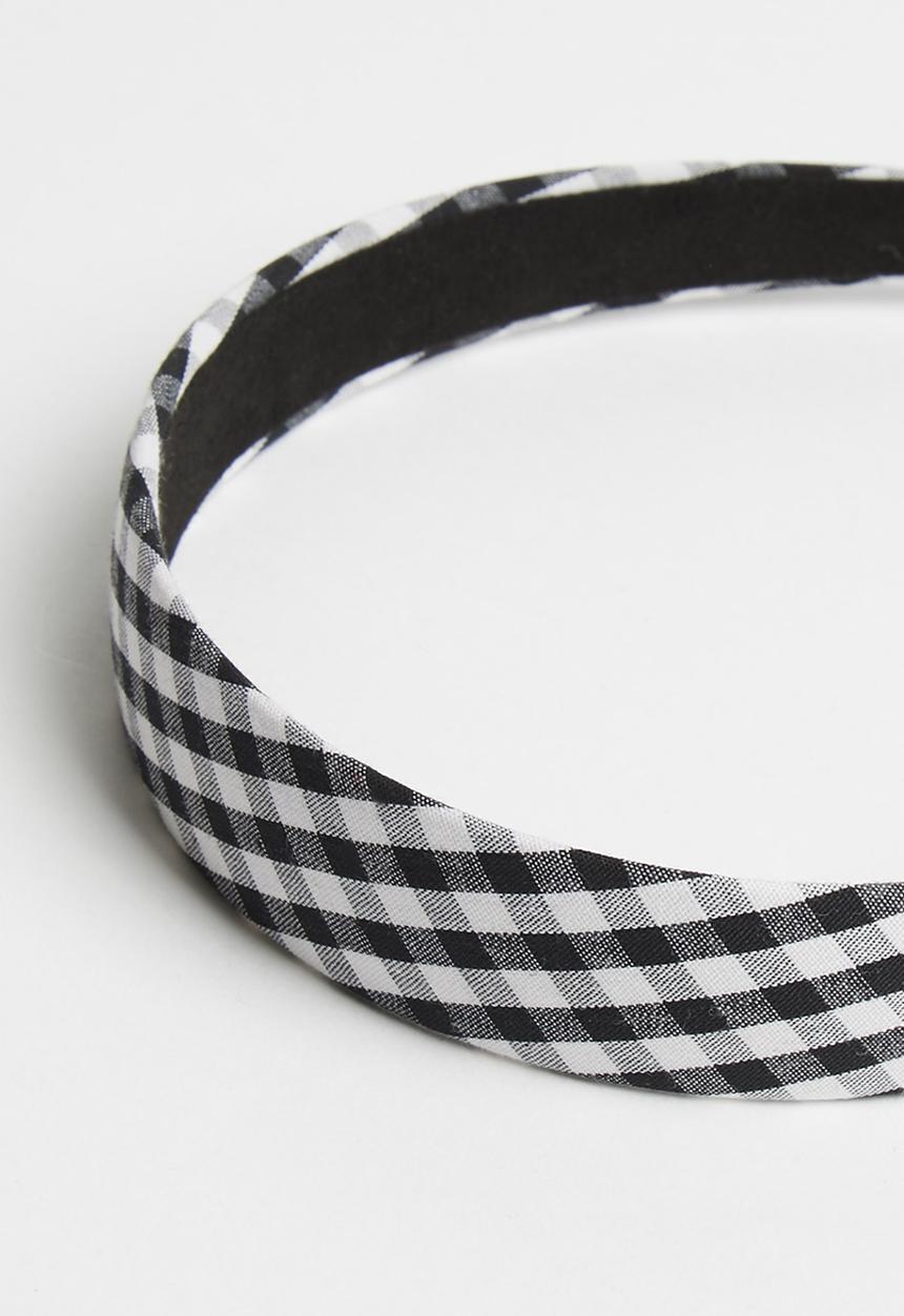 Superbalist - Gingham alice band - black & white