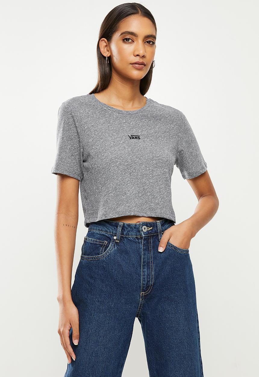 Vans - Flying v crop crew sports tee - grey heather