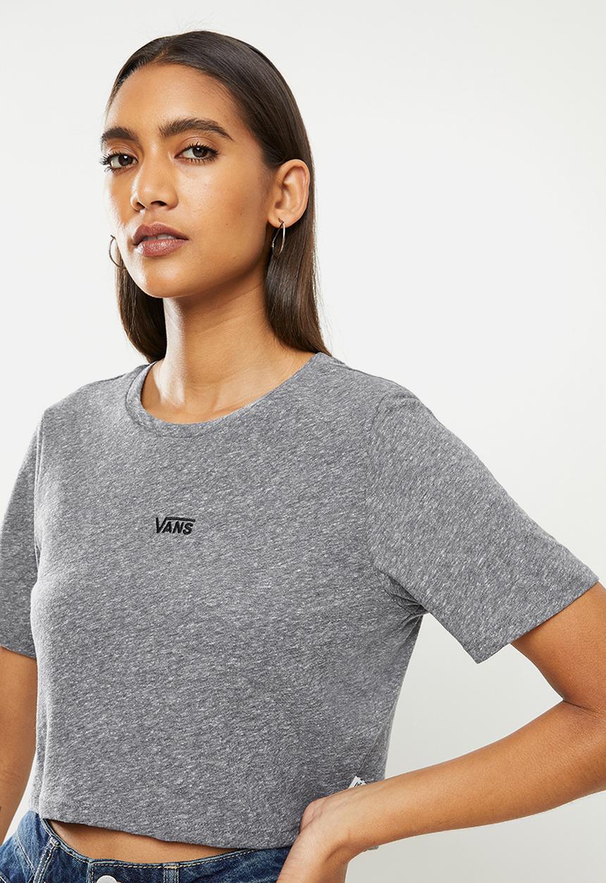 Vans - Flying v crop crew sports tee - grey heather