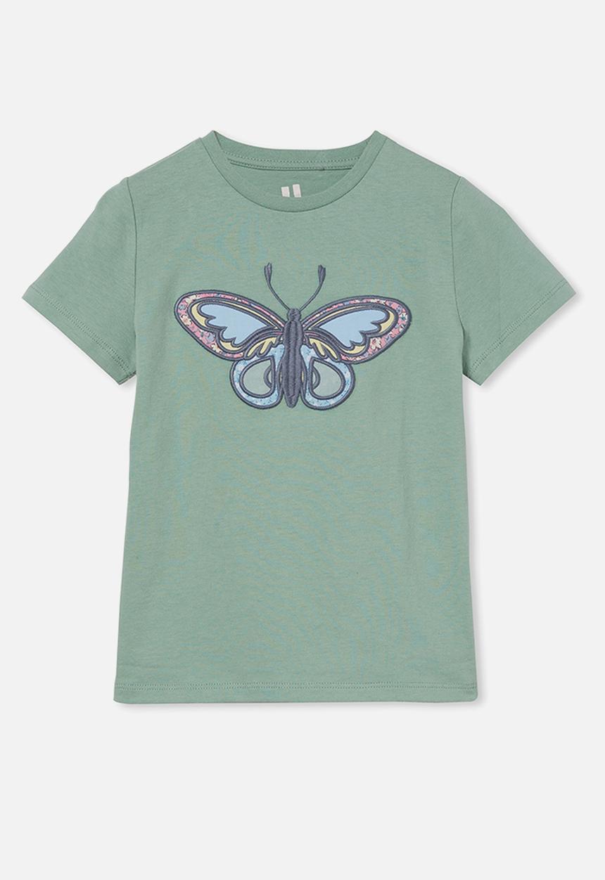 Cotton On - Stevie short sleeve embellished tee - smashed avo