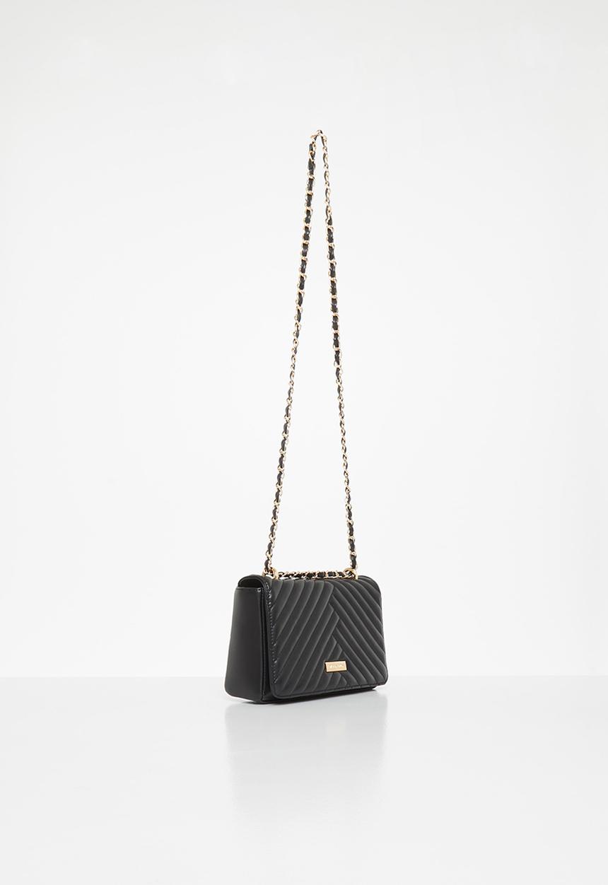 SISSY BOY - Coco chevron quilted chain shoulder bag - black