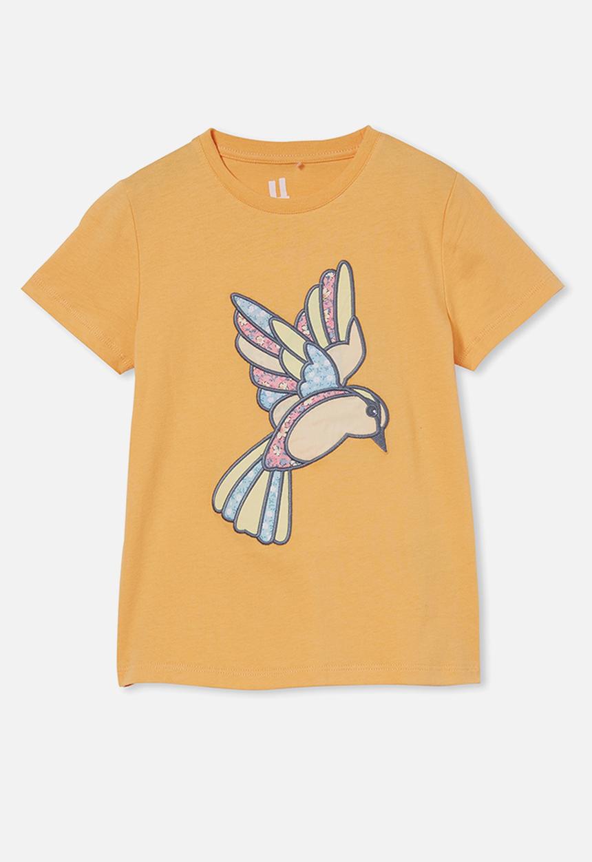 Cotton On - Stevie short sleeve embellished tee - papaya
